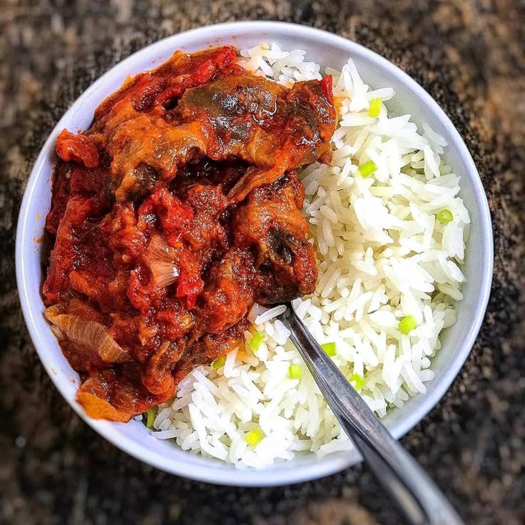 Plain Rice & Stew